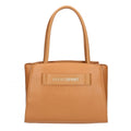 Plein Sport leather Tote Bag Camel Brown