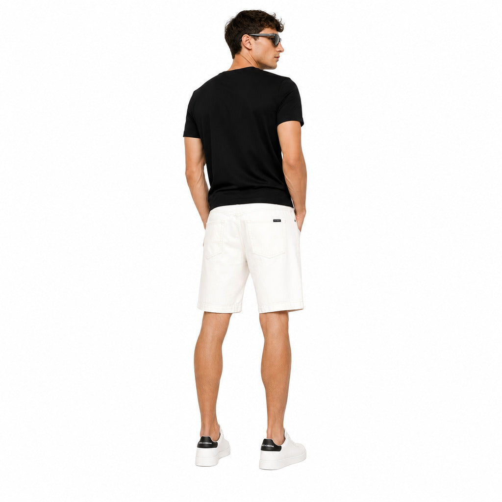 Dolce & Gabbana Cotton Bermuda In Denim White — view 2