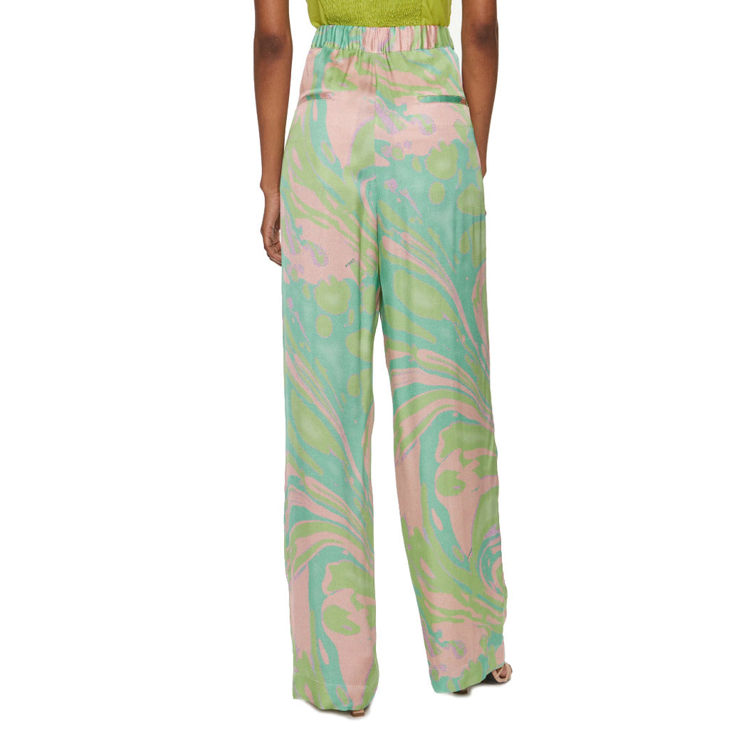 Pinko Viscose Penati Trousers Multicolor Multicolored — view 2