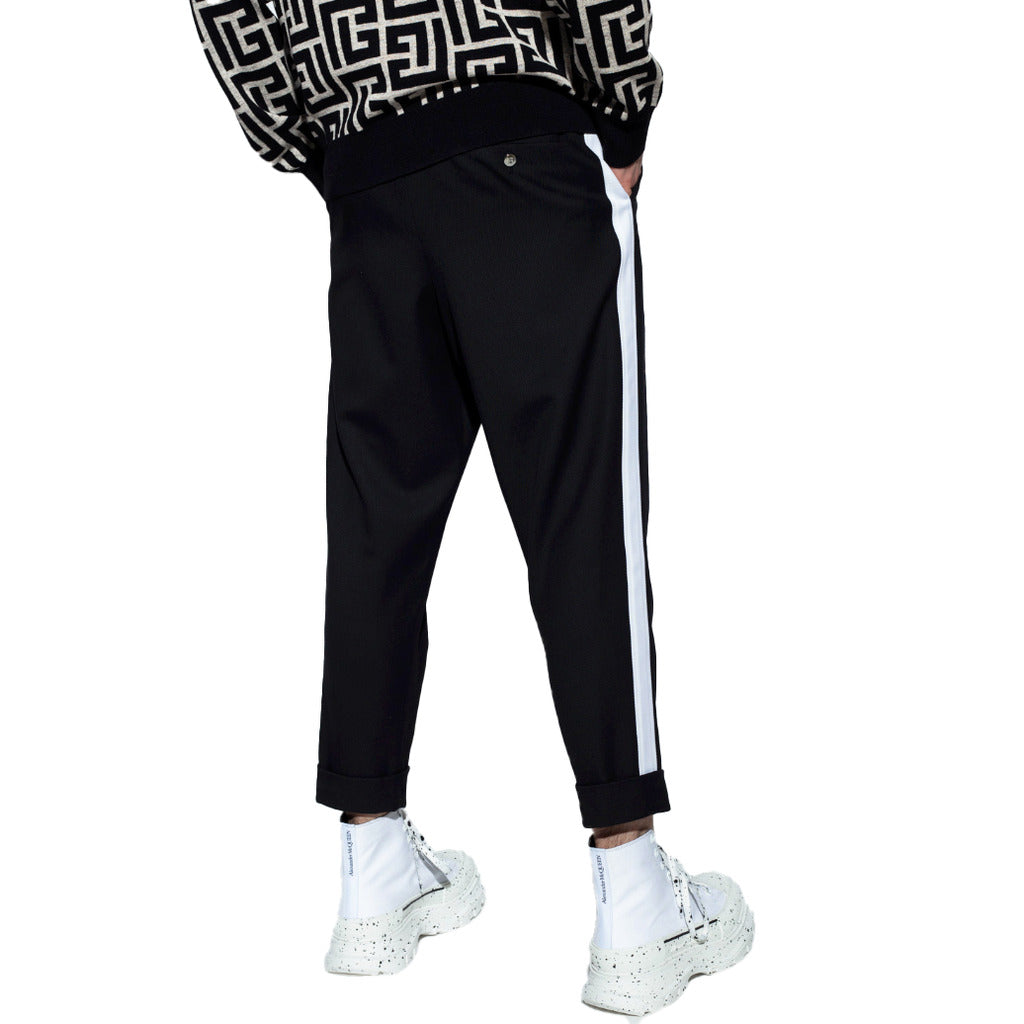 Balmain Cotton Trousers Neri Eleganti Black — view 2