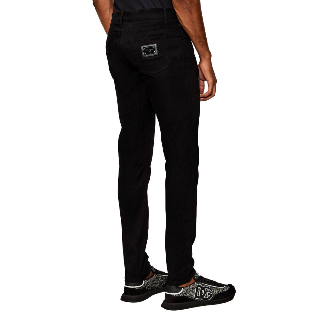 Dolce & Gabbana Cotton Jeans Slim Fit Nero Black — view 3