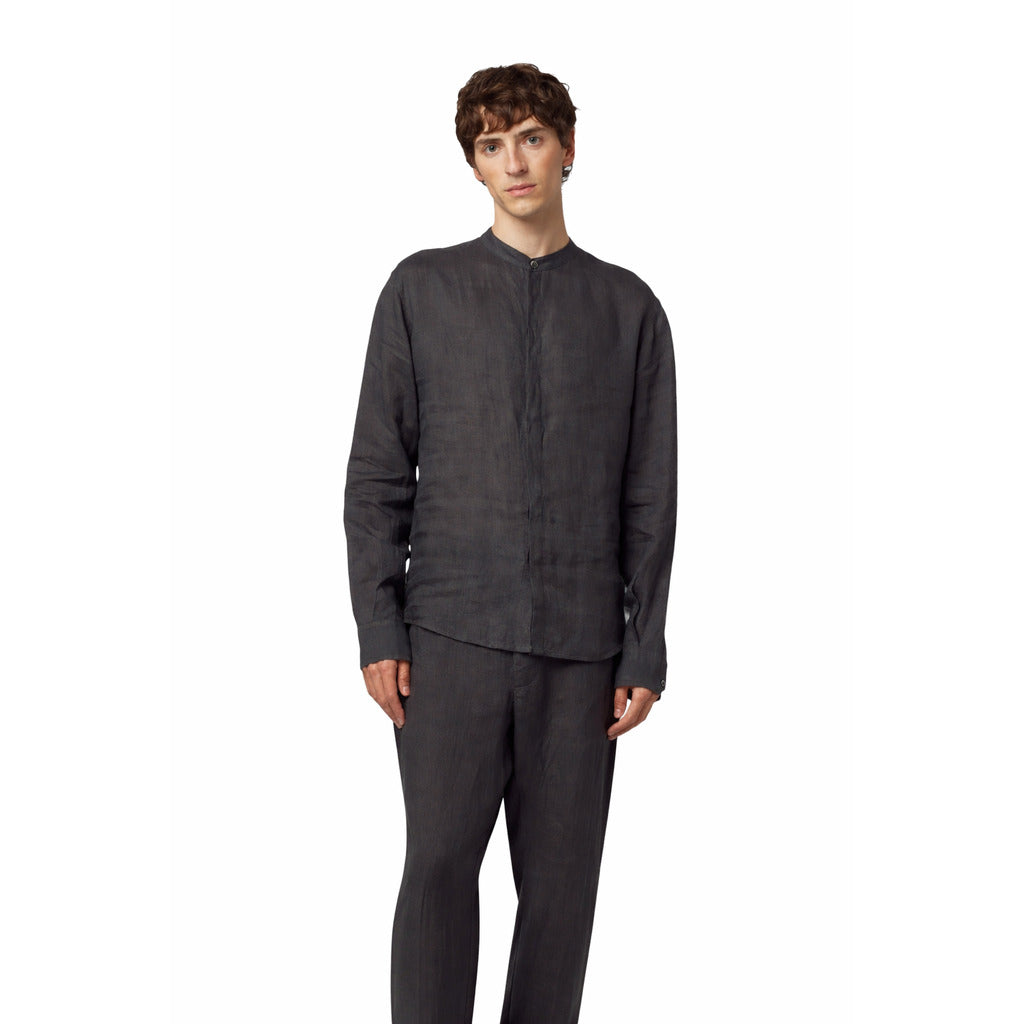 Alpha Studio Shirt Navetta Linen Grey