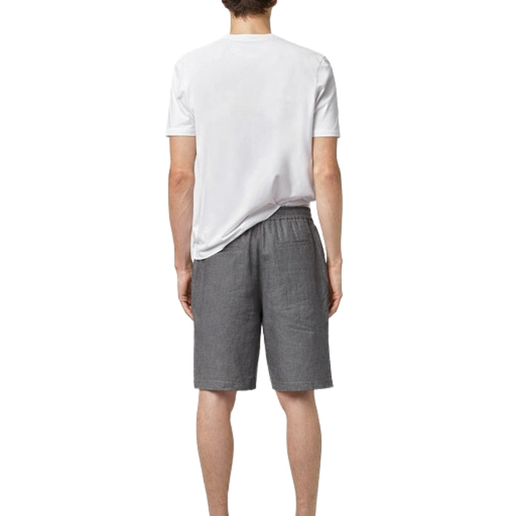 Alpha Studio Linen Shorts Grey — view 2