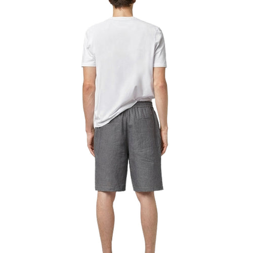 Alpha Studio Linen Shorts Grey — view 2