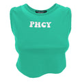 Pharmacy Industry Sleeveless Lycra Top With Logo Print On