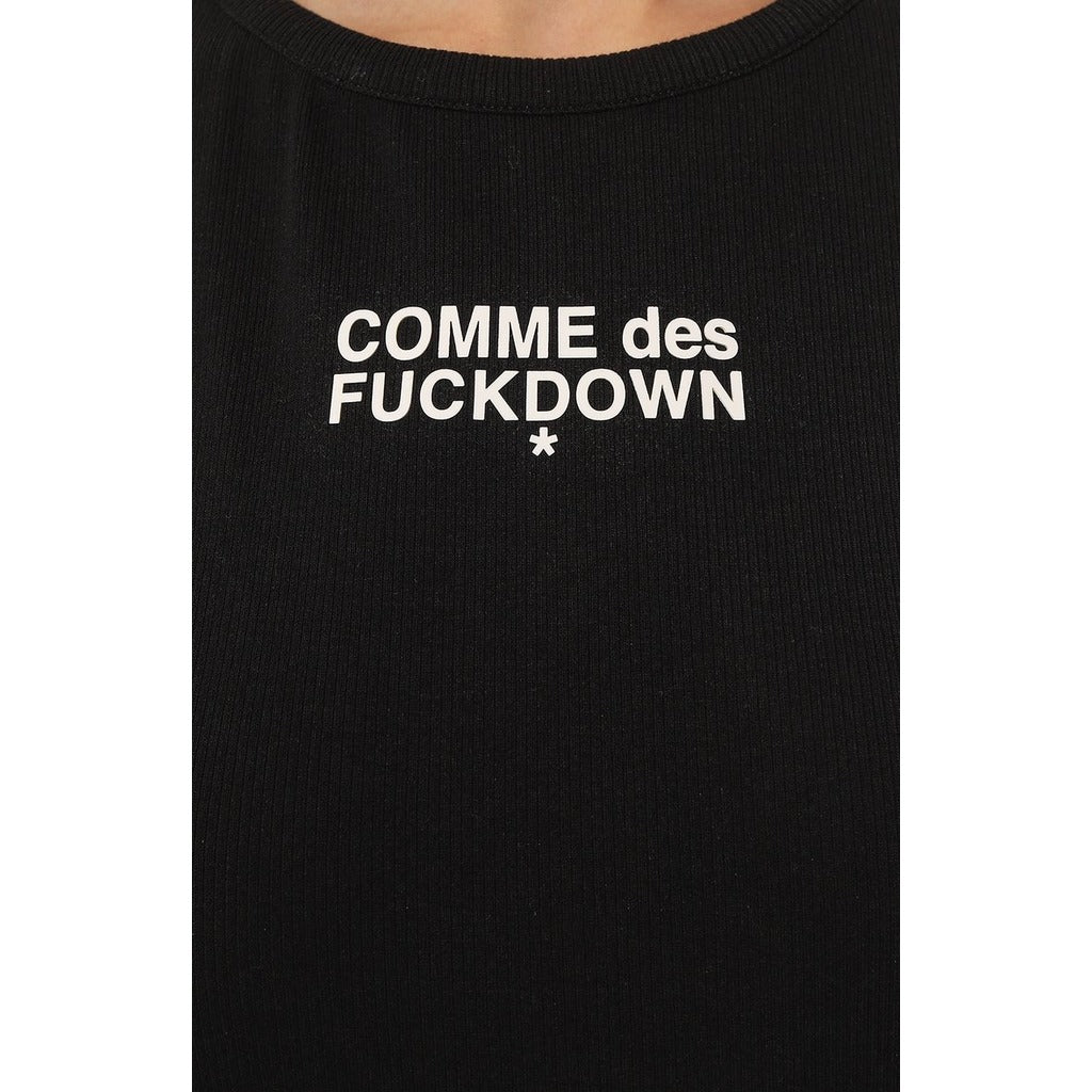 Comme Des Fuckdown Cotton Tank Top Costina Nera Black — view 5