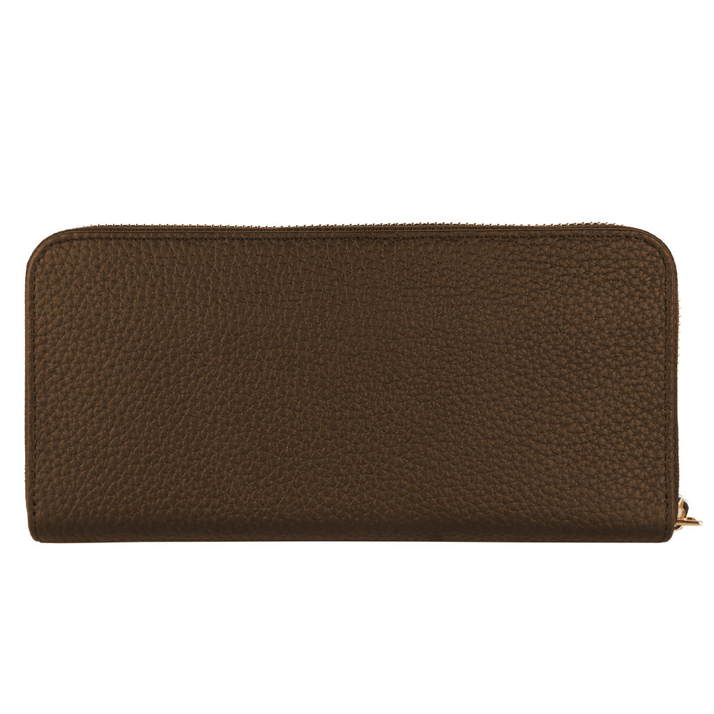 Baldinini Leather Wallet, Zipper Closure, Brand Logo On — view 2