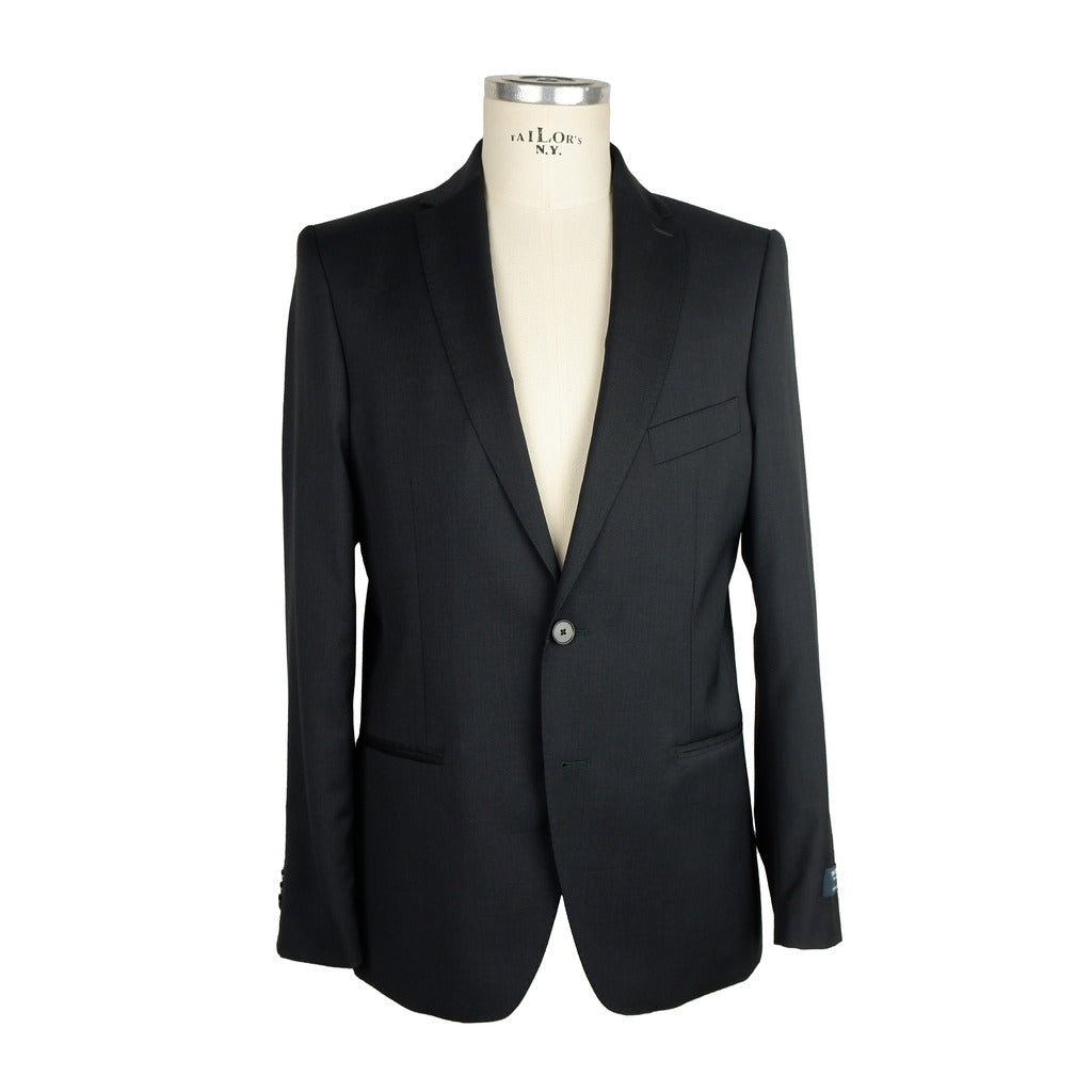 100% Milano Wool Suit Black