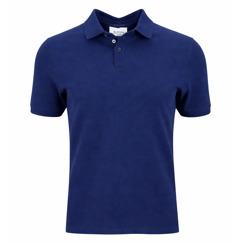 Alpha Studio Cotton Polo Piquet Blue
