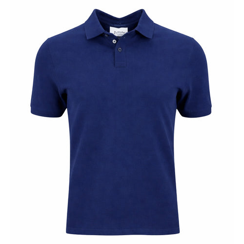 Alpha Studio Cotton Polo Piquet Blue