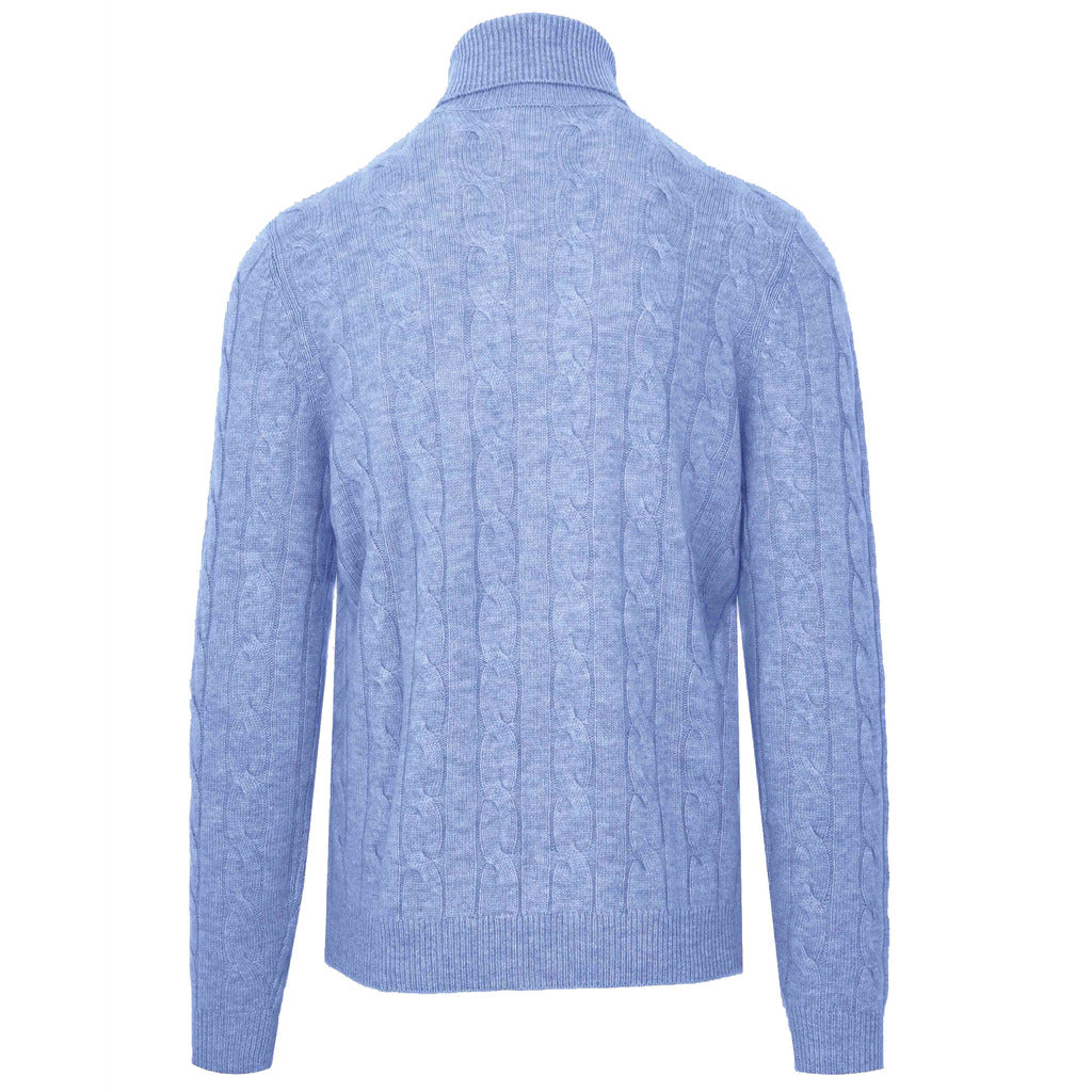 Malo Wool Dolcevita Trecce Ice Blu — view 2