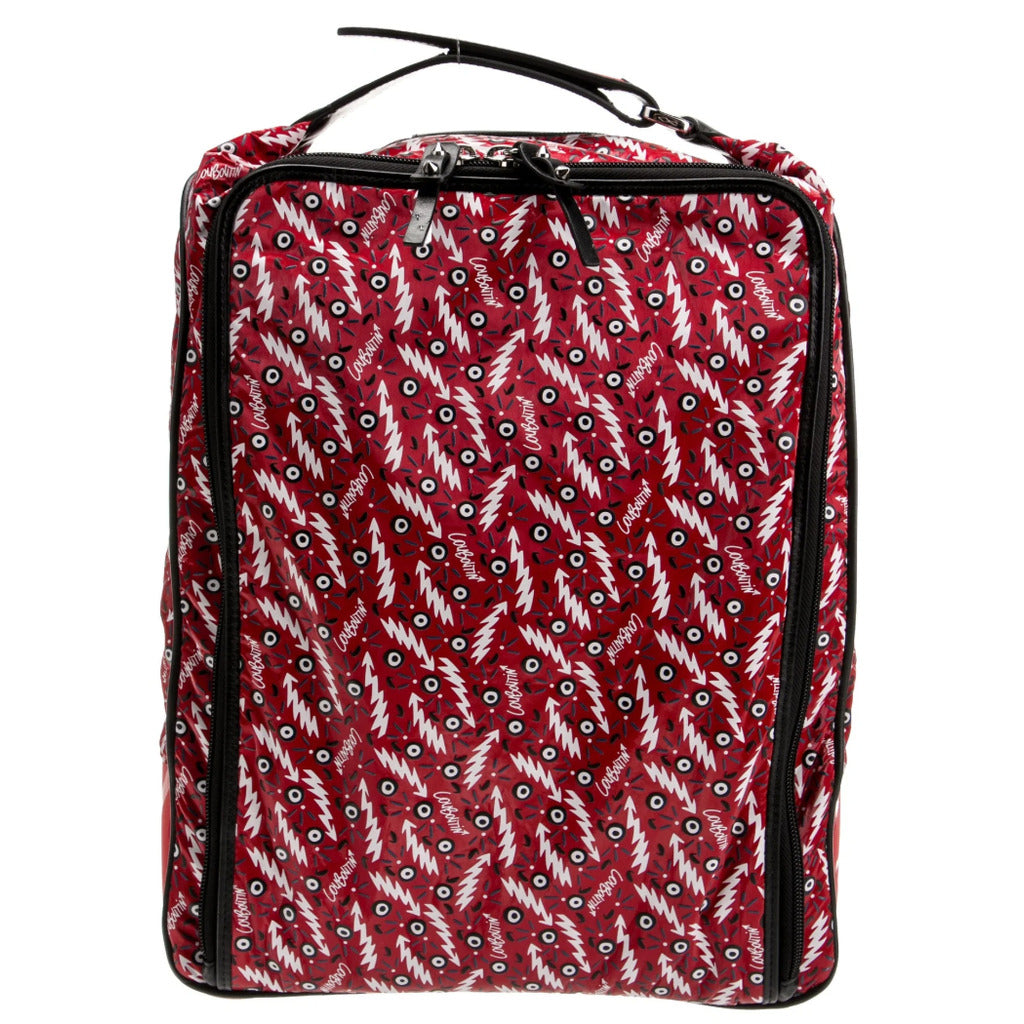 Louboutin Nylon Graphic-Print Woven Backpack Red