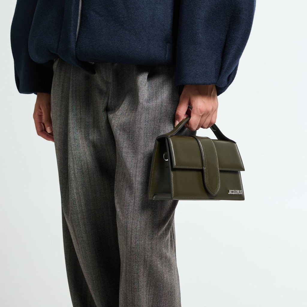 Jacquemus Cotton Crossbody Bag Khaki Green — view 7