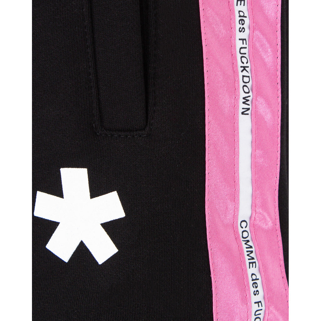 Comme Des Fuckdown Cotton Shorts Neri Bandina Fuchsia — view 4