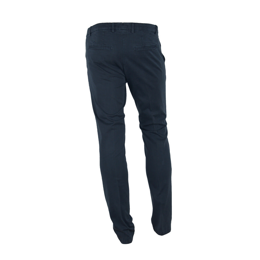 100% Milano Cotton Trousers Blue — view 2