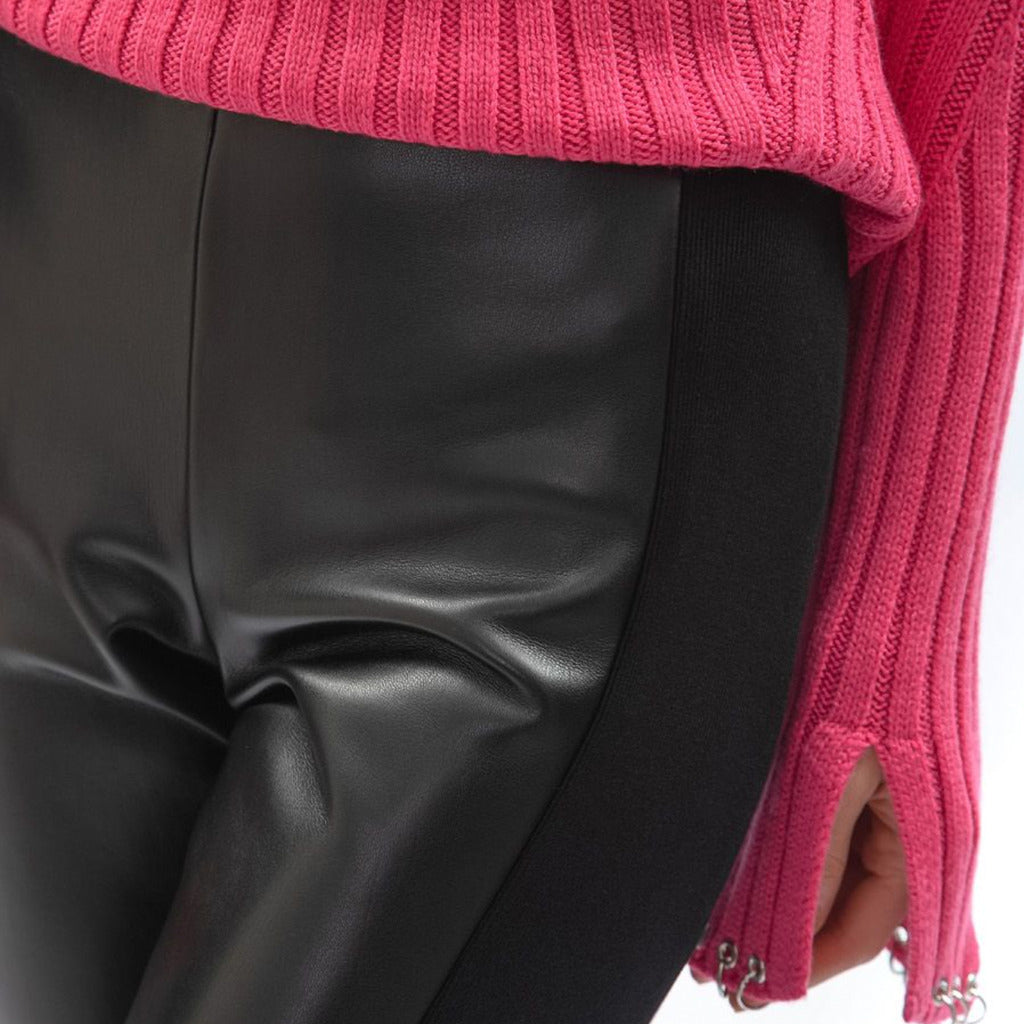 Patrizia Pepe Leather Leggings Black — view 3