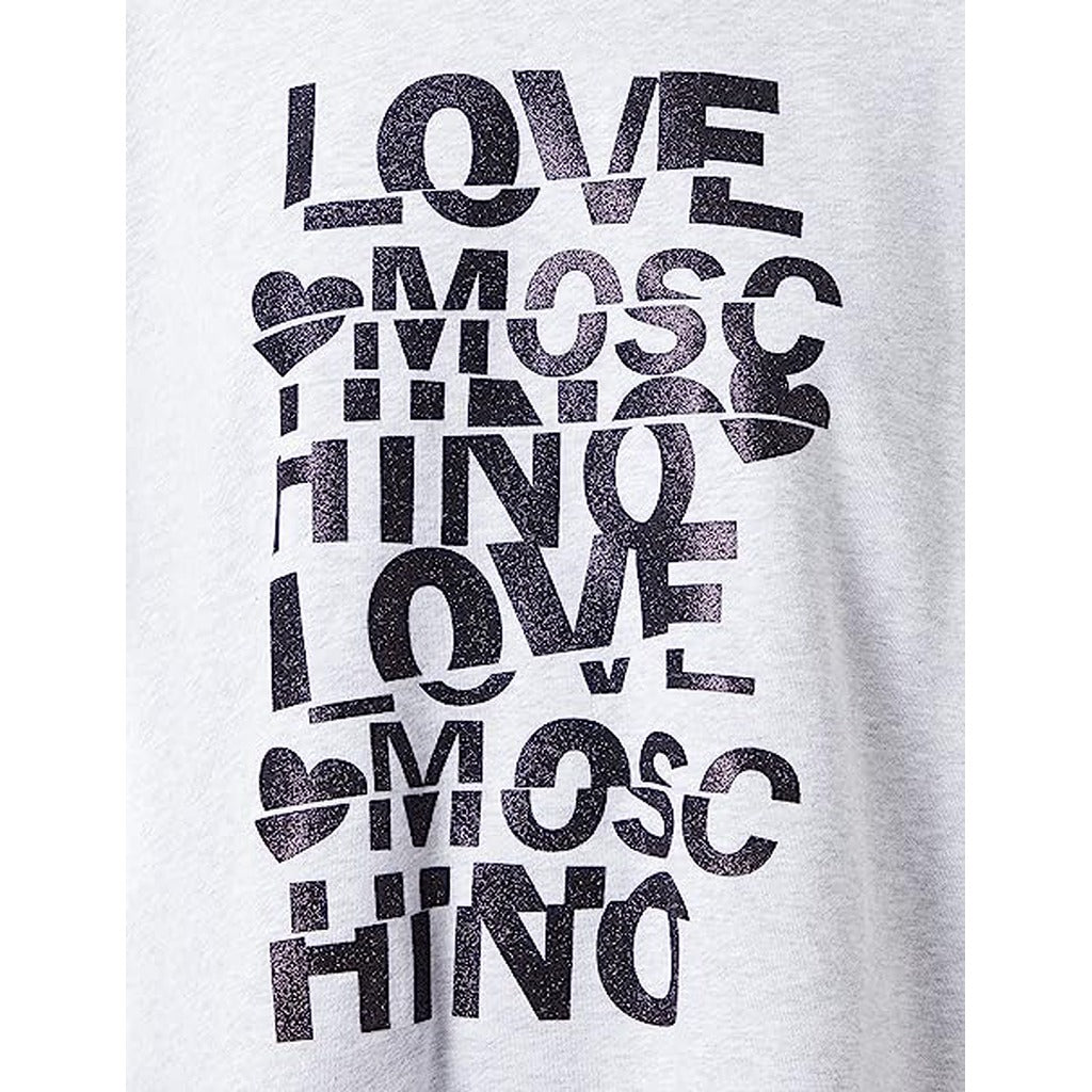 Love Moschino Women'S Oversized Crewneck Sweatshirt With Glued-Effect Glitter — view 3