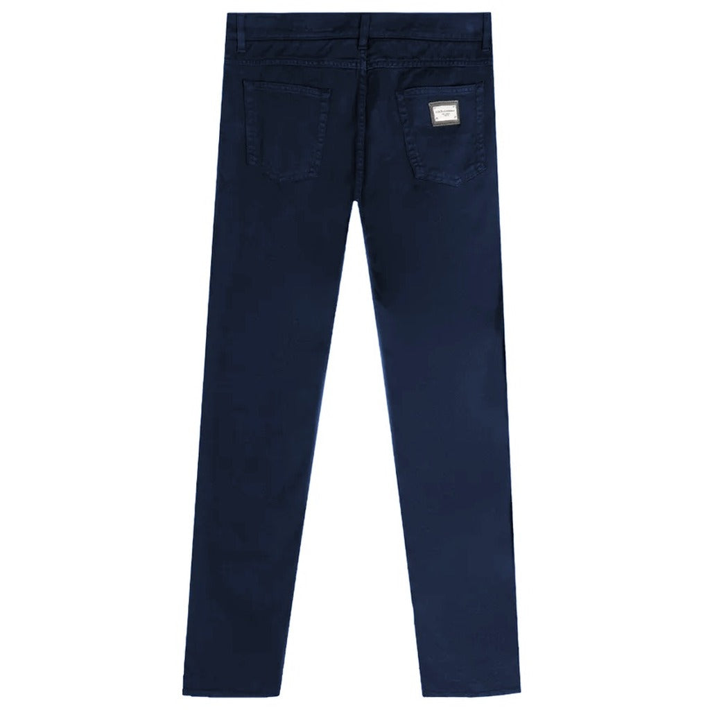 Dolce & Gabbana Cotton Trousers Very Dark Blue — view 2