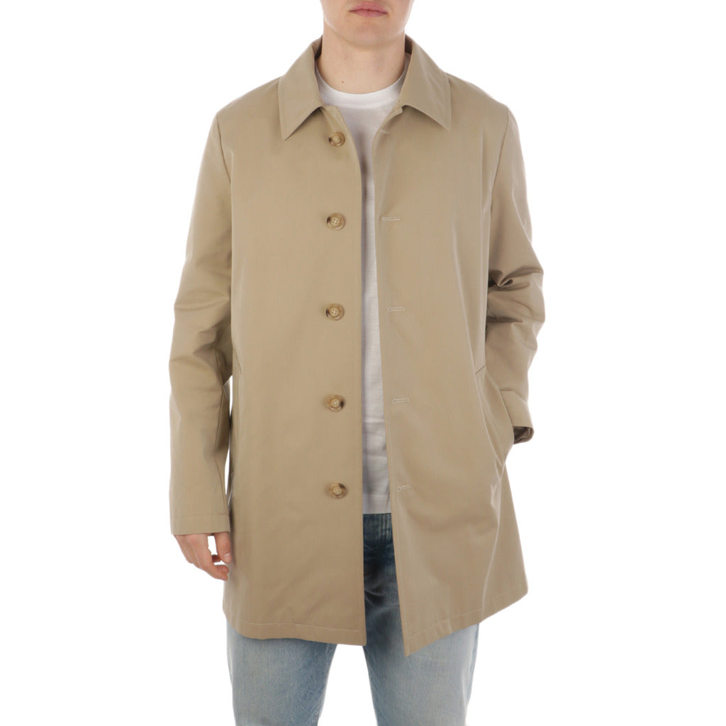 Aquascutum Men'S Cotton Blend Lined Raincoat — view 8