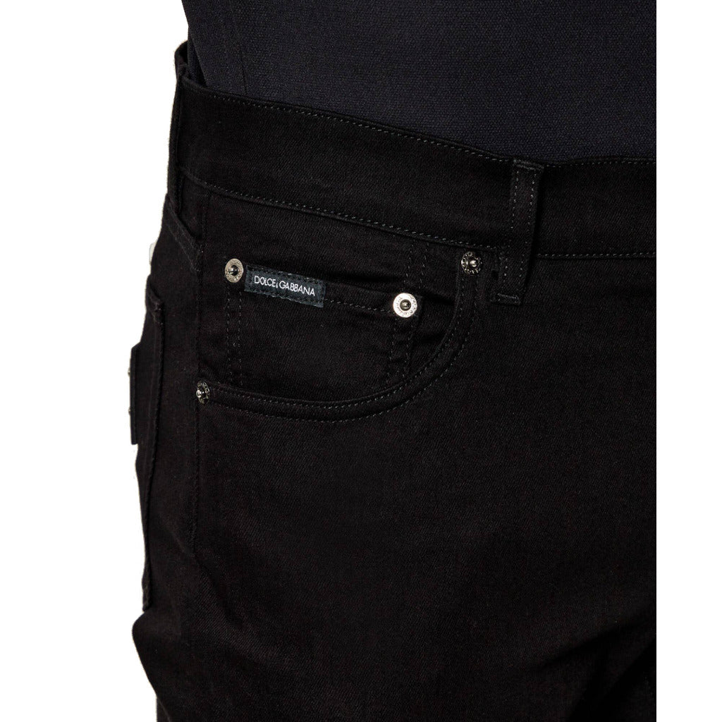 Dolce & Gabbana Cotton Jeans Slim Fit Nero Black — view 4