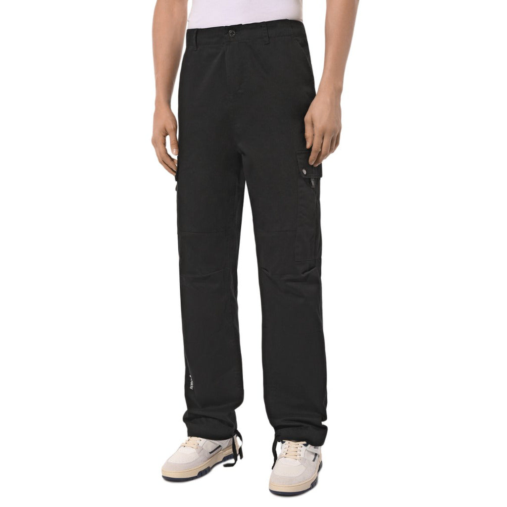 Comme Des Fuckdown Cotton Trousers Cargo Black — view 3
