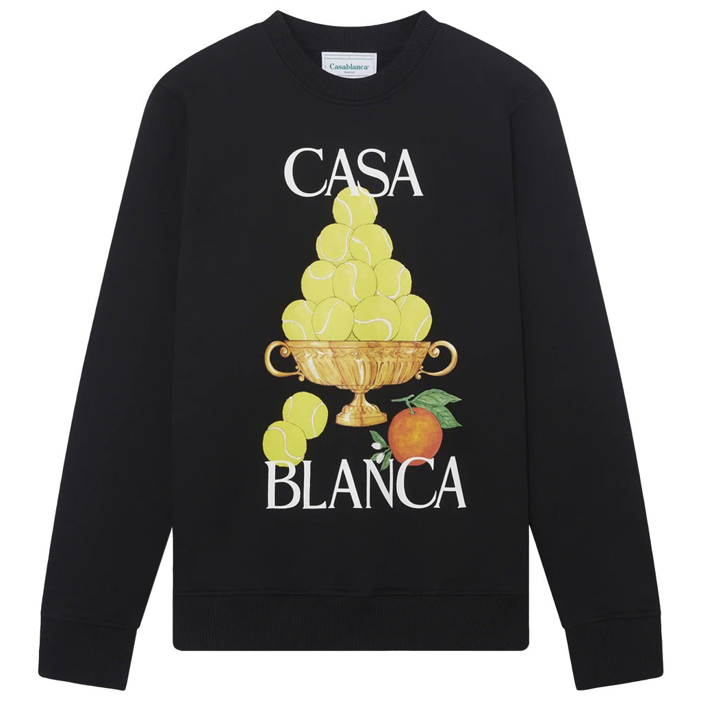 Casablanca Cotton Sweatshirt Black — view 2