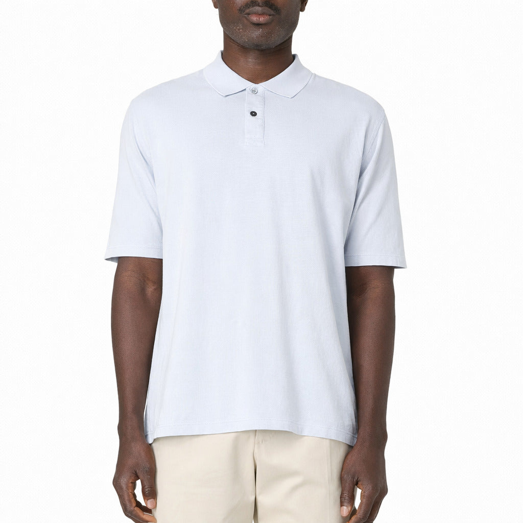 Alpha Studio Cotton Polo Tintura Marmorizzata