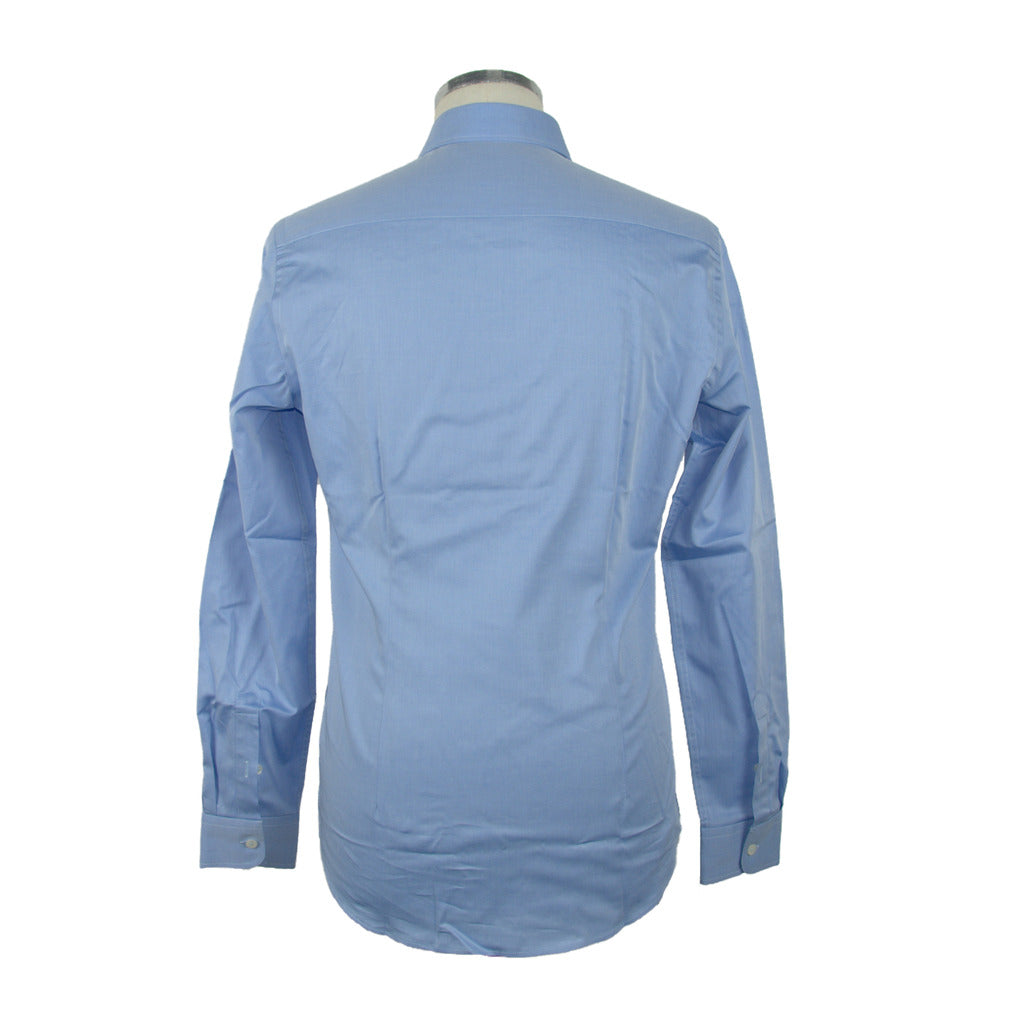 100% Milano Cotton Shirt Light Blue — view 2