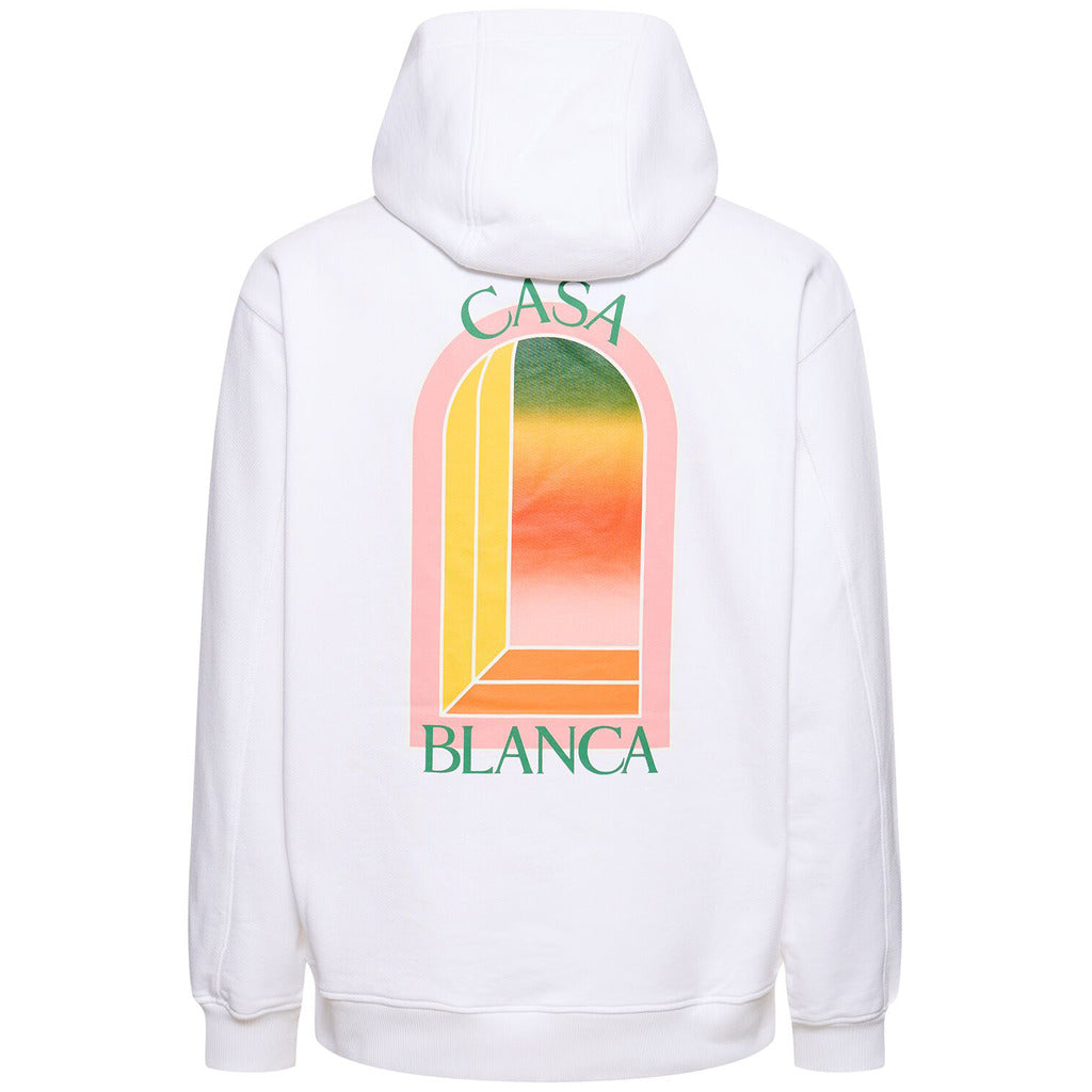 Casablanca gradient arch logo hoodie, white
