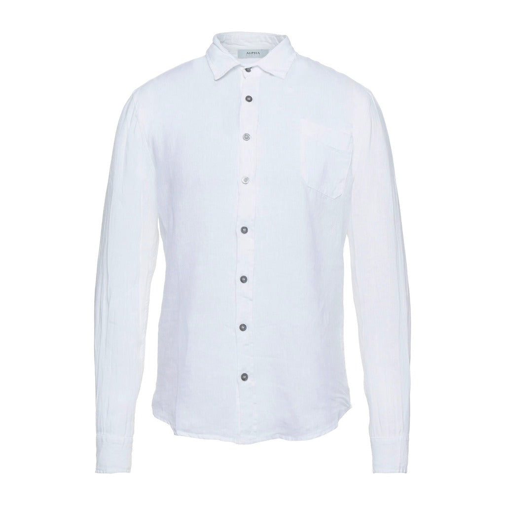 Alpha Studio Linen Shirt White
