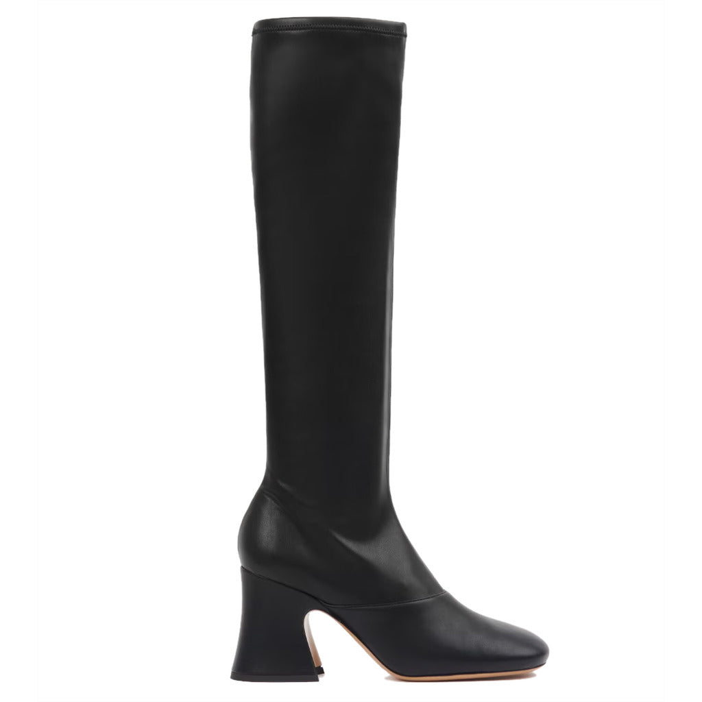 Chloè Leather Janis Heeled Boot Black — view 2