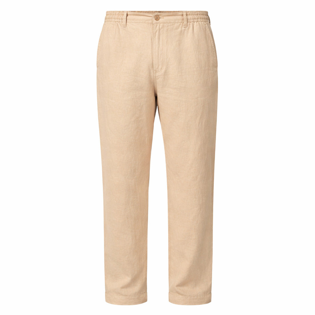 Alpha Studio Linen Trousers Beige