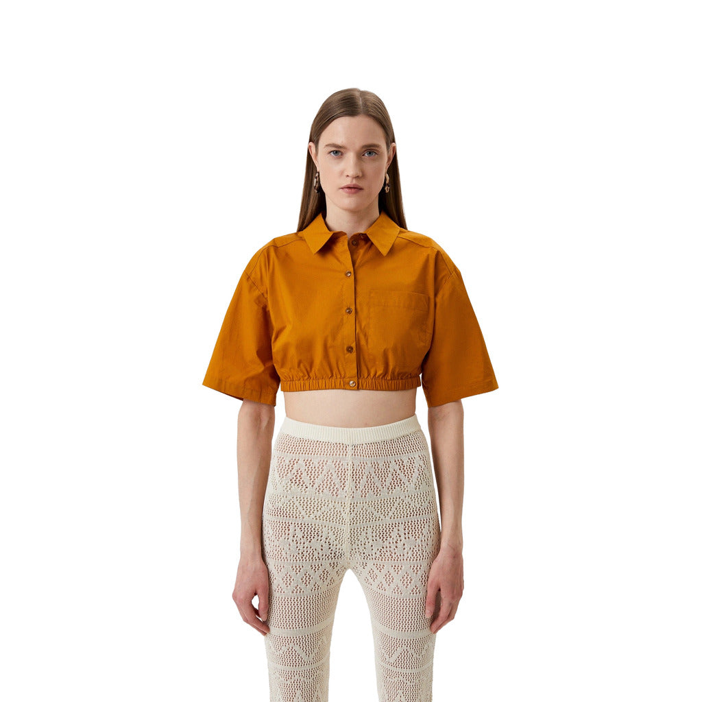 Patrizia Pepe Shirt Short Sleeve Short Cammello Camel — view 2