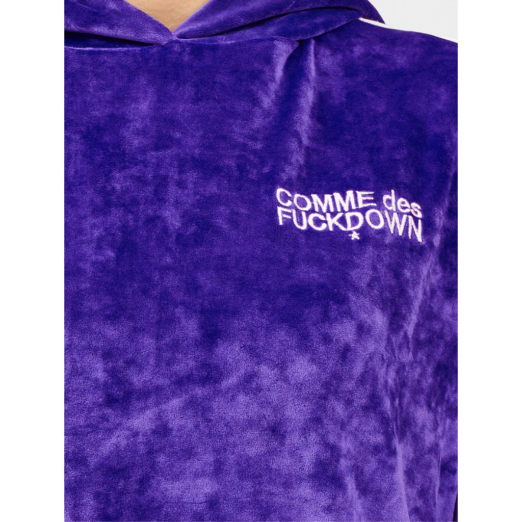 Comme Des Fuckdown Sweatshirt Ciniglia Purple White — view 4