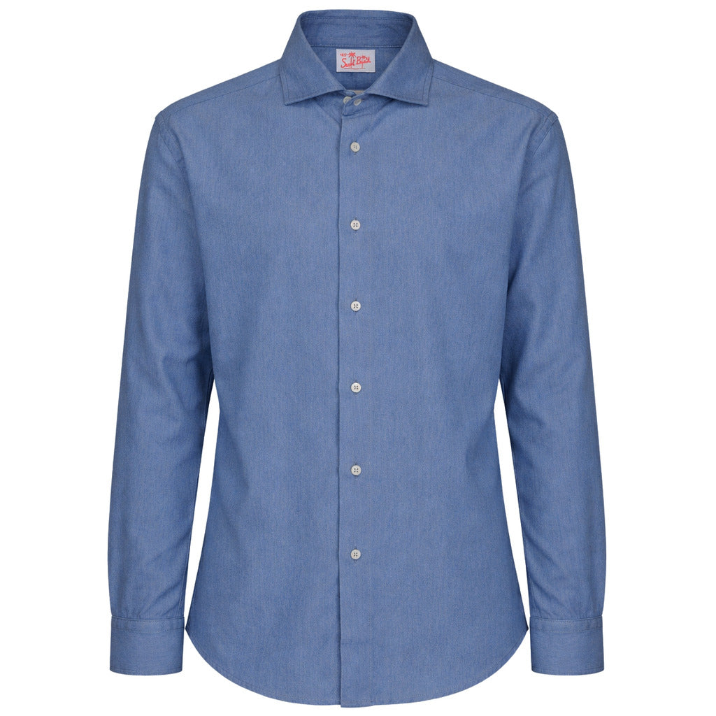 Mc2 Saint Barth Shirt Denim Blue Chiaro Light Blue — view 2