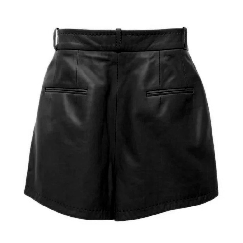 Dolce & Gabbana Discover The Shorts — Women'S Lambskin Shorts Black — view 2