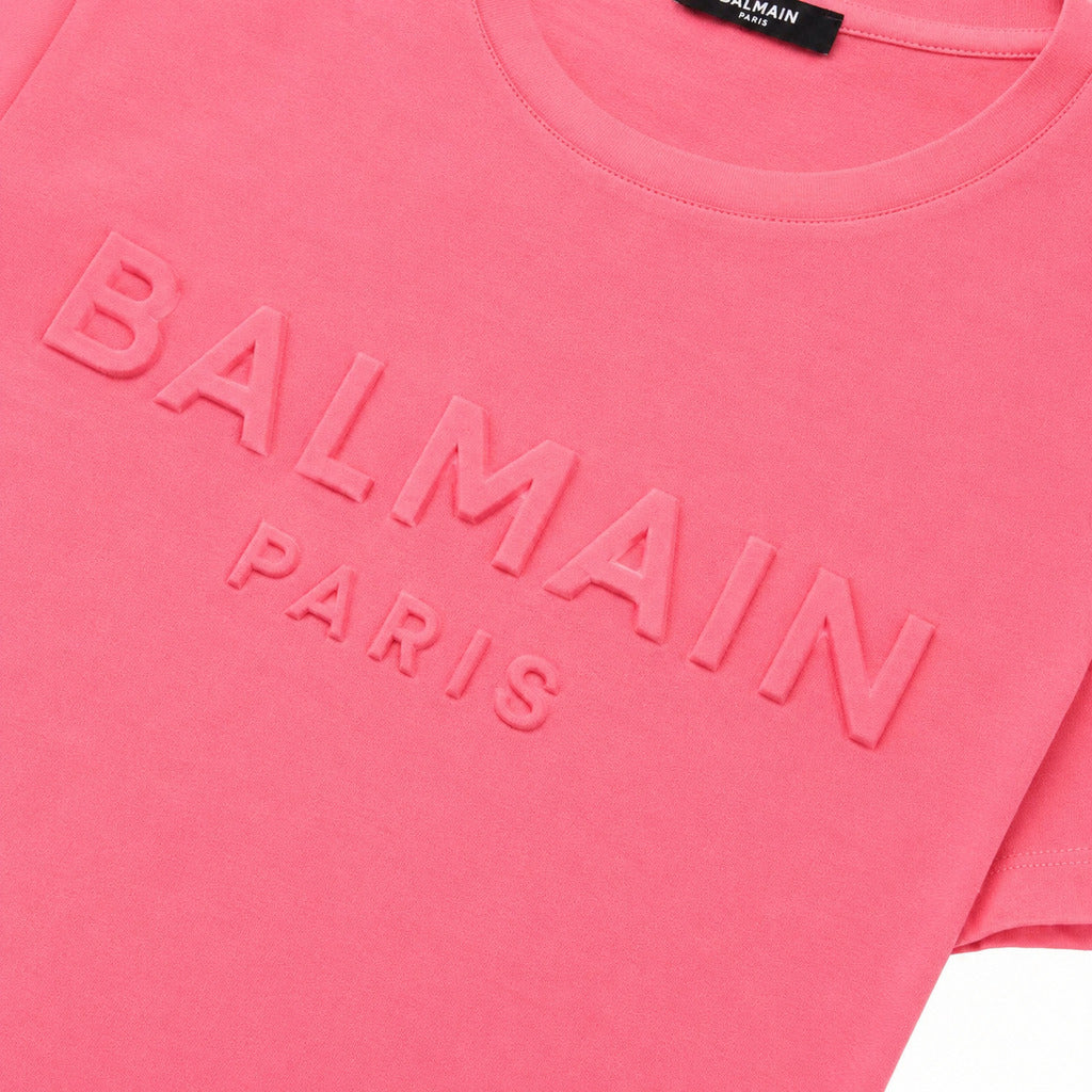 Balmain Cotton T-Shirt  Embossed Logo — view 4
