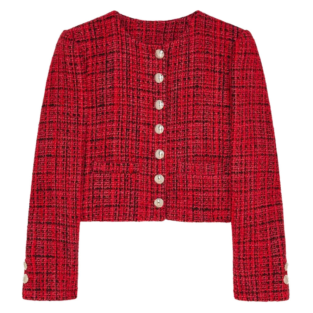 Patrizia Pepe tweed Discover The Jacket — Short Jacket With Red