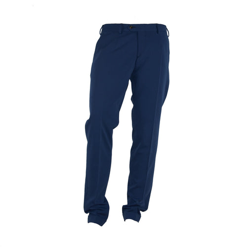 100% Milano Polyester Viscose Trousers Blue
