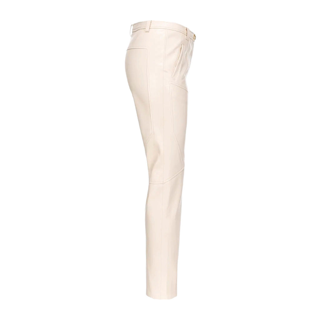 Pinko Leather Pasitea Pantalone Beige — view 3