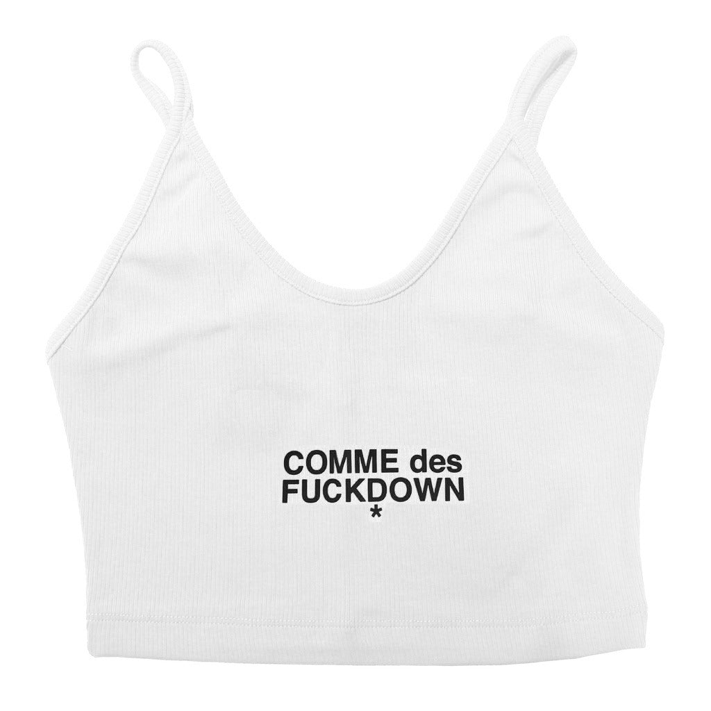 Comme Des Fuckdown Cotton Top Crop In Costina — view 2