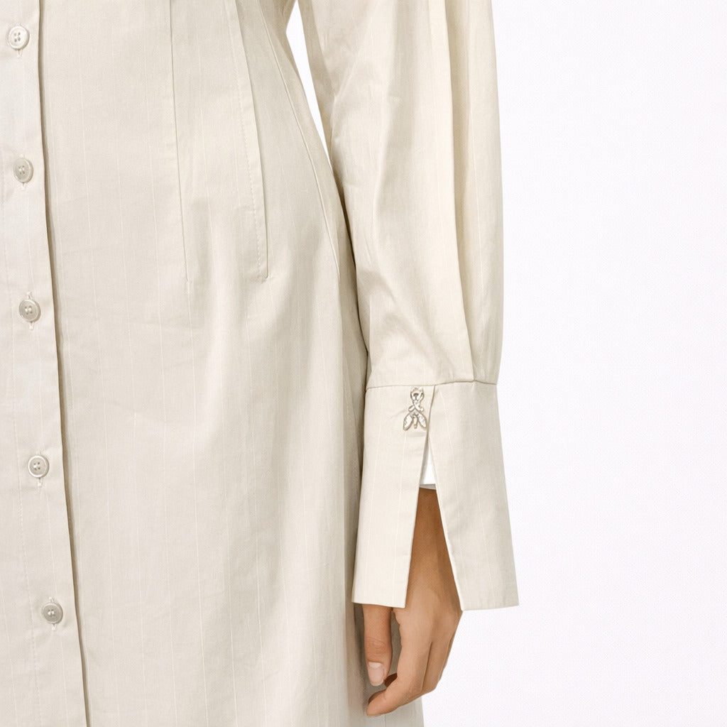 Patrizia Pepe Dress Pinstripe Grey Gray — view 3