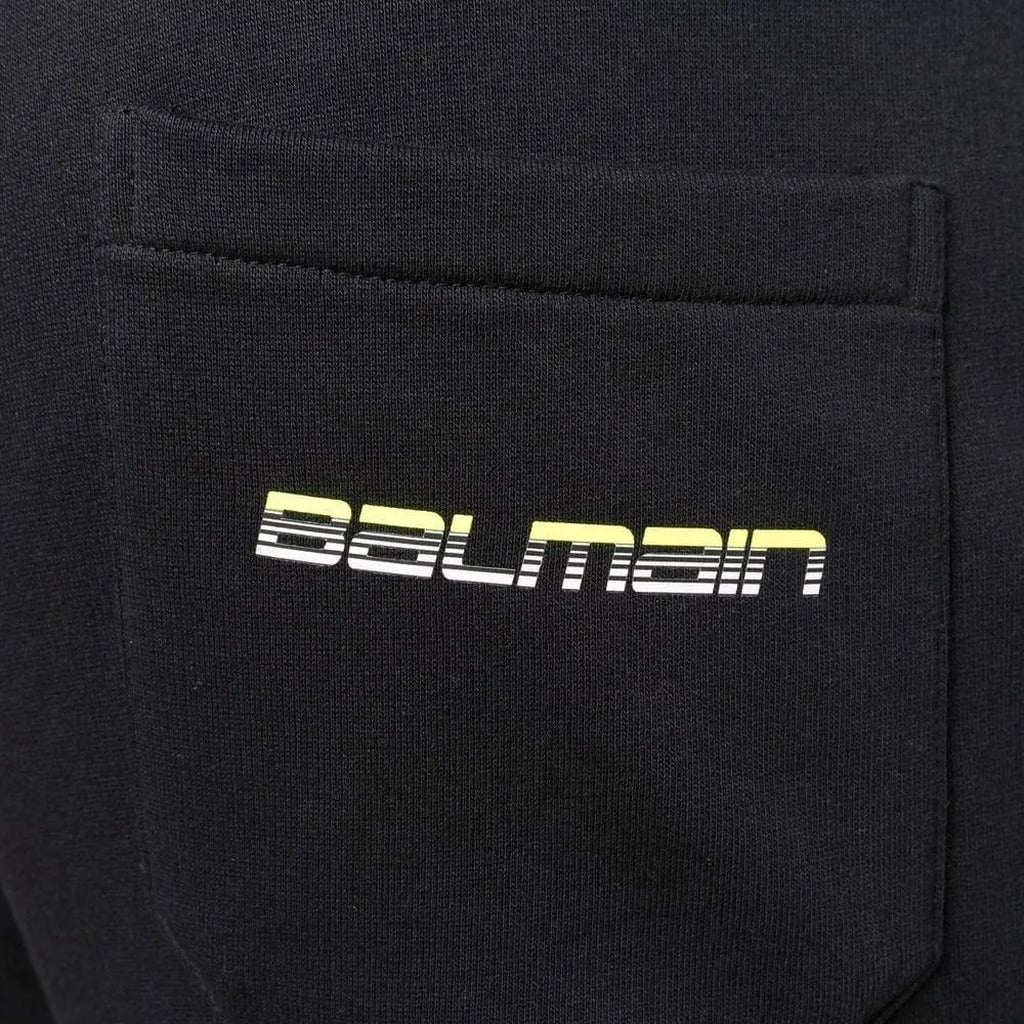 Balmain Cotton Trousers Jogging Neri Black — view 4
