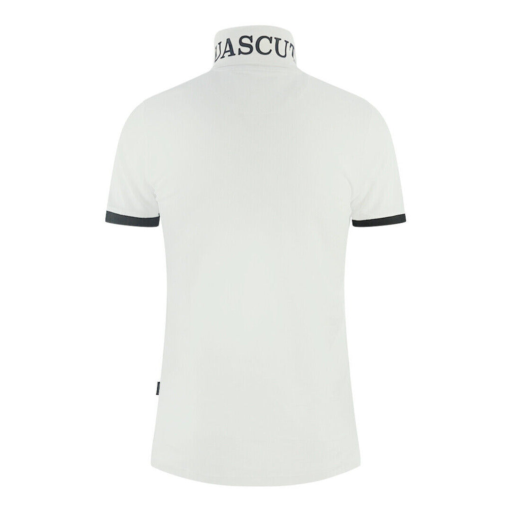 Aquascutum Cotton Polo Shirt, Contrasting Logo On Front — view 4