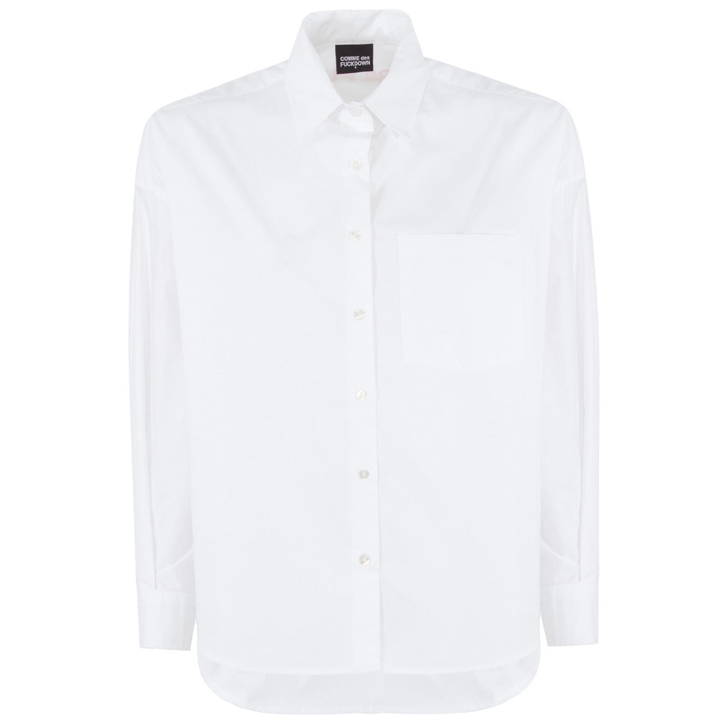 Comme Des Fuckdown Cotton Shirt White