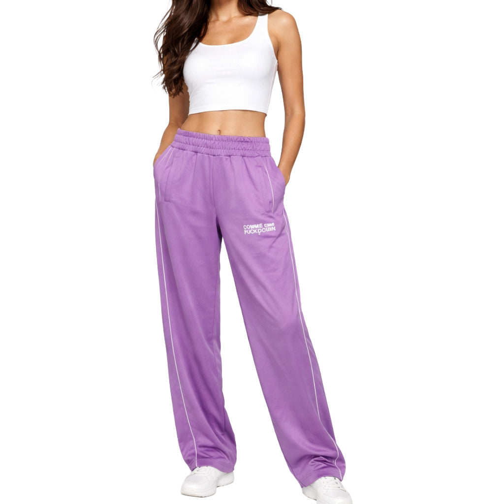 Comme Des Fuckdown Cotton Pantalone In Tessuto Tecnico Purple