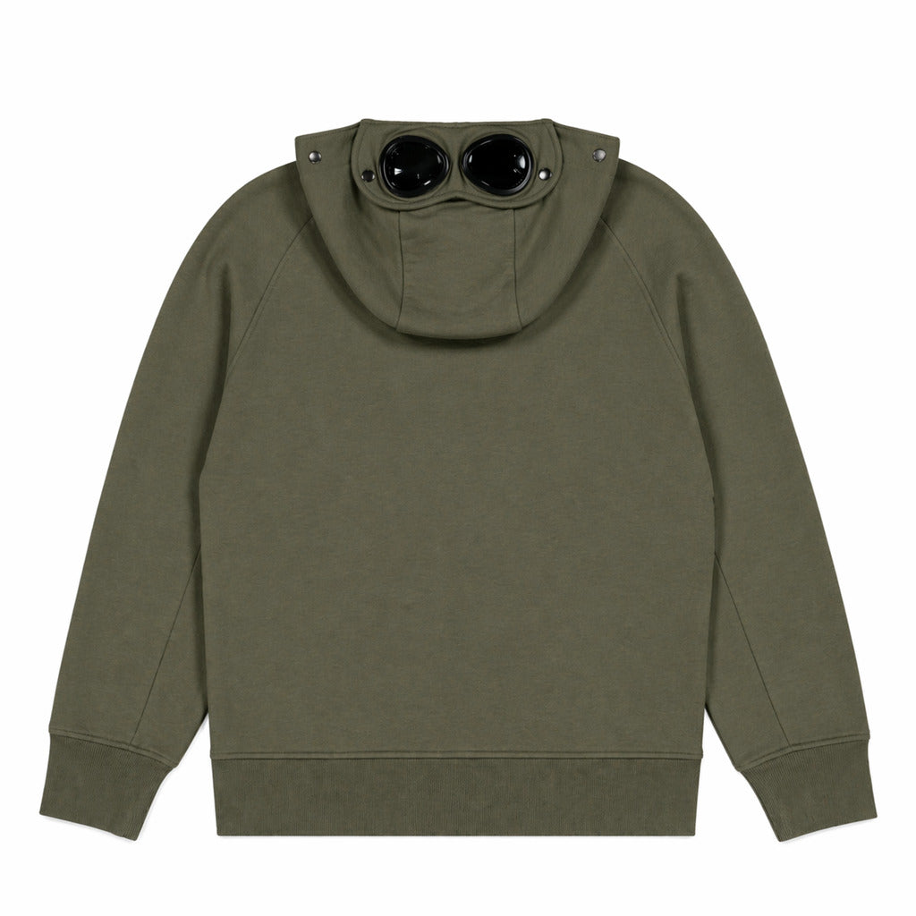 C.P. Company Cotton Sweatshirt Goggles Green — view 2