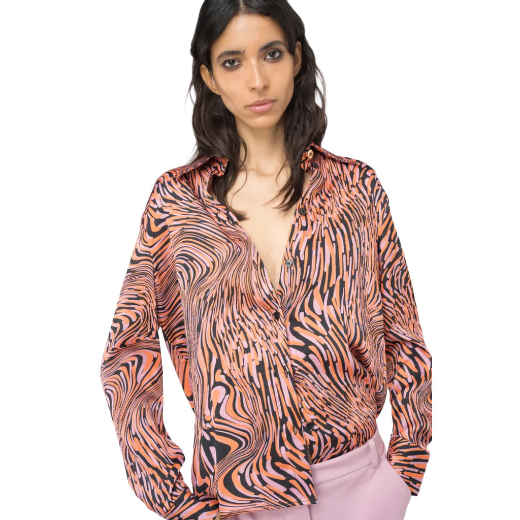 Pinko Satin Shirt Callisto Multicolor — view 3