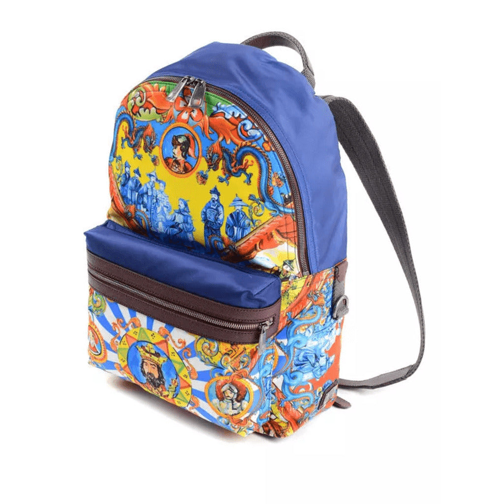 Dolce & Gabbana Leather Backpack Blue — view 2