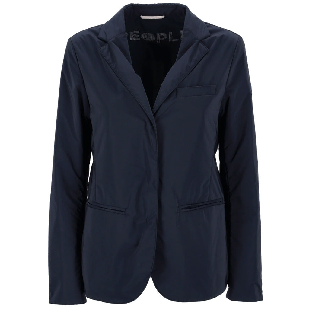 People Of Shibuya leather Nylon Jacket Blue